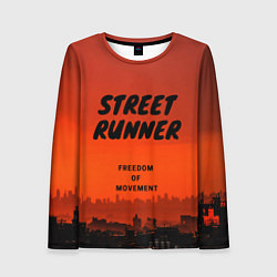 Лонгслив женский Street runner, цвет: 3D-принт