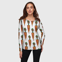 Лонгслив женский Vegan, цвет: 3D-принт — фото 2