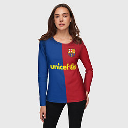 Лонгслив женский Форма Barcelona Messi, цвет: 3D-принт — фото 2