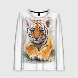 Лонгслив женский Tiger Art, цвет: 3D-принт