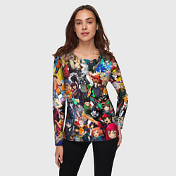 Лонгслив женский Аниме персонажи, цвет: 3D-принт — фото 2
