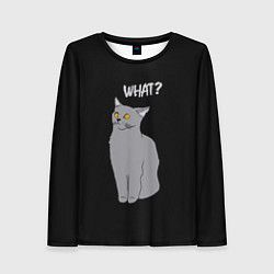 Женский лонгслив What cat