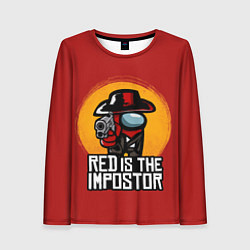 Лонгслив женский Red Is The Impostor, цвет: 3D-принт