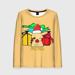 Лонгслив женский New Year Pikachu, цвет: 3D-принт