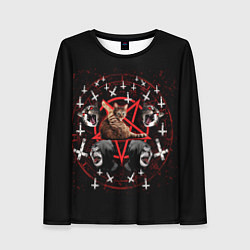 Лонгслив женский Satanic Cat, цвет: 3D-принт