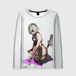 Лонгслив женский NIER AUTOMATA 2B, цвет: 3D-принт