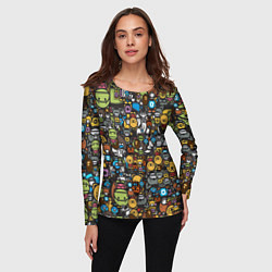 Лонгслив женский АНИМЕ СМАЙЛЫ, цвет: 3D-принт — фото 2
