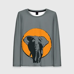 Лонгслив женский Африканский Слон, цвет: 3D-принт