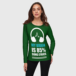 Лонгслив женский Музыка в наушниках, цвет: 3D-принт — фото 2