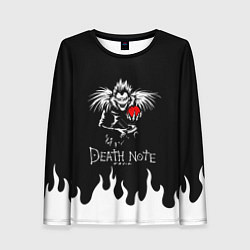 Лонгслив женский DEATH NOTE ТЕТРАДЬ СМЕРТИ, цвет: 3D-принт