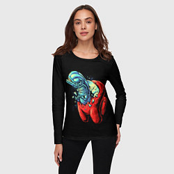 Лонгслив женский Among Us Aliens, цвет: 3D-принт — фото 2