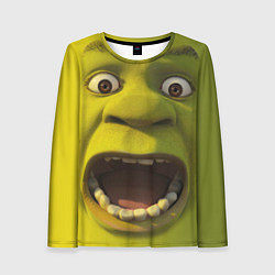 Лонгслив женский Shrek is Yelling, цвет: 3D-принт
