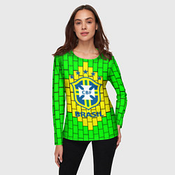 Лонгслив женский Сборная Бразилии, цвет: 3D-принт — фото 2