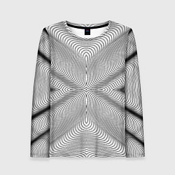 Лонгслив женский Линии иллюзия, цвет: 3D-принт
