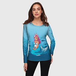 Лонгслив женский Mermaid Русалка Русалочка, цвет: 3D-принт — фото 2