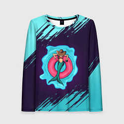 Лонгслив женский Русалка на отдыхе Mermaid, цвет: 3D-принт