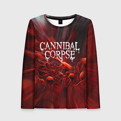 Лонгслив женский Blood Cannibal Corpse Труп Каннибала Z, цвет: 3D-принт