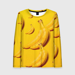 Лонгслив женский Банановый рай, цвет: 3D-принт