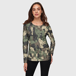 Лонгслив женский Камуфляж из матрёшек, цвет: 3D-принт — фото 2