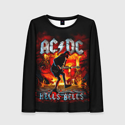 Лонгслив женский ACDC HELLS BELLS, цвет: 3D-принт