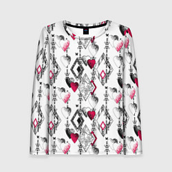 Лонгслив женский Абстрактный современный узор, цвет: 3D-принт
