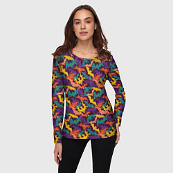 Лонгслив женский Летучие Мыши, цвет: 3D-принт — фото 2