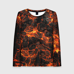 Женский лонгслив Горящая лава