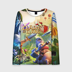 Лонгслив женский CLASH OF CLANS БИТВА КЛАНОВ, цвет: 3D-принт