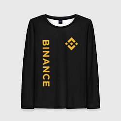 Лонгслив женский БИНАНС ЛОГО КАРБОН BINANCE LOGO, цвет: 3D-принт