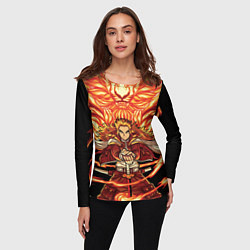 Лонгслив женский Пламенный столб Ренгоку Кенджуро, цвет: 3D-принт — фото 2
