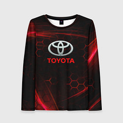 Лонгслив женский Toyota Неоновые соты, цвет: 3D-принт