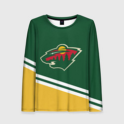 Лонгслив женский Minnesota Wild NHL, цвет: 3D-принт