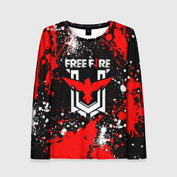 Женский лонгслив Free Fire: Брызги и капли красок