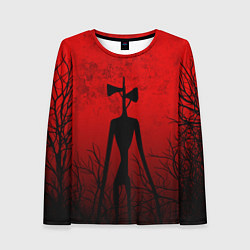Лонгслив женский СИРЕНОГОЛОВЫЙ В ТЁМНОМ ЛЕСУ, цвет: 3D-принт