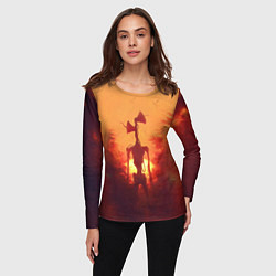 Лонгслив женский СИРЕНОГОЛОВЫЙ НА ЗАКАТЕ, цвет: 3D-принт — фото 2