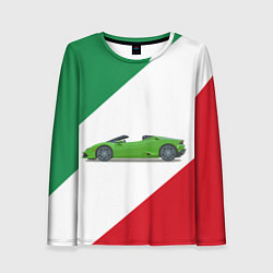 Лонгслив женский Lamborghini Италия, цвет: 3D-принт