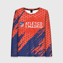 Лонгслив женский Atletico Madrid: Football Club, цвет: 3D-принт