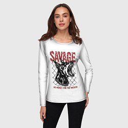 Лонгслив женский Злой Доберман, цвет: 3D-принт — фото 2