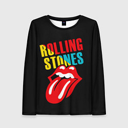 Лонгслив женский Роллинг Стоунз Rolling Stones, цвет: 3D-принт