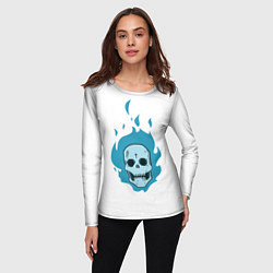 Лонгслив женский Череп Cute Angel парный, цвет: 3D-принт — фото 2