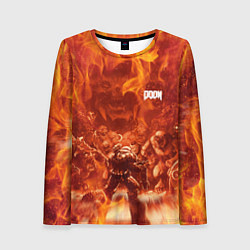 Лонгслив женский Hell Monster vs Doom, цвет: 3D-принт