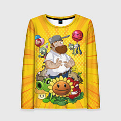 Лонгслив женский PvZ Pop Yellow, цвет: 3D-принт