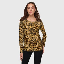 Лонгслив женский Леопард Leopard, цвет: 3D-принт — фото 2