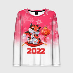 Лонгслив женский Китайский тигр 2022 Новый год, цвет: 3D-принт