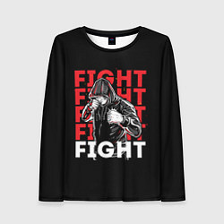 Лонгслив женский FIGHT FIGHT FIGHT, цвет: 3D-принт