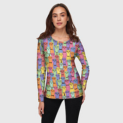 Лонгслив женский Красочные Сурикаты, цвет: 3D-принт — фото 2