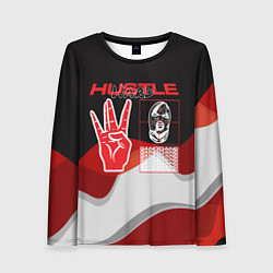 Лонгслив женский Hustler hustle, цвет: 3D-принт