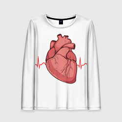 Лонгслив женский Анатомия сердца, цвет: 3D-принт