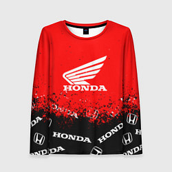 Лонгслив женский Honda sport брызги, цвет: 3D-принт