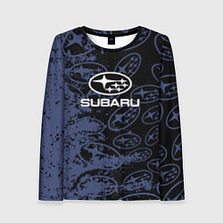 Лонгслив женский Subaru Pattern спорт, цвет: 3D-принт